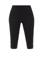 Matchesfashion.com Totme - Cropped Jersey Leggings - Womens - Black