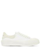 Matchesfashion.com Alexander Mcqueen - Panelled Canvas Trainers - Womens - White