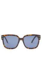Dior - Diorsignature S7f Square Acetate Sunglasses - Womens - Brown Blue