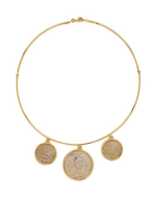 Matchesfashion.com Dubini - Governors Of Tabaristan 18kt Gold Necklace - Womens - Silver