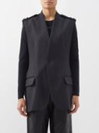 Mm6 Maison Margiela - Tailored Crepe Gilet - Womens - Black