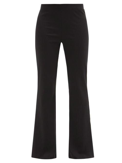 Ladies Lingerie Skin - Ilena Ribbed-jersey Pyjama Trousers - Womens - Black