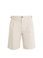 Giorgio Armani Pleat-detail Stretch-cotton Tailored Shorts