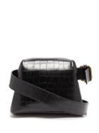 Matchesfashion.com Osoi - Brot Mini Crocodile Effect Leather Cross Body Bag - Womens - Black