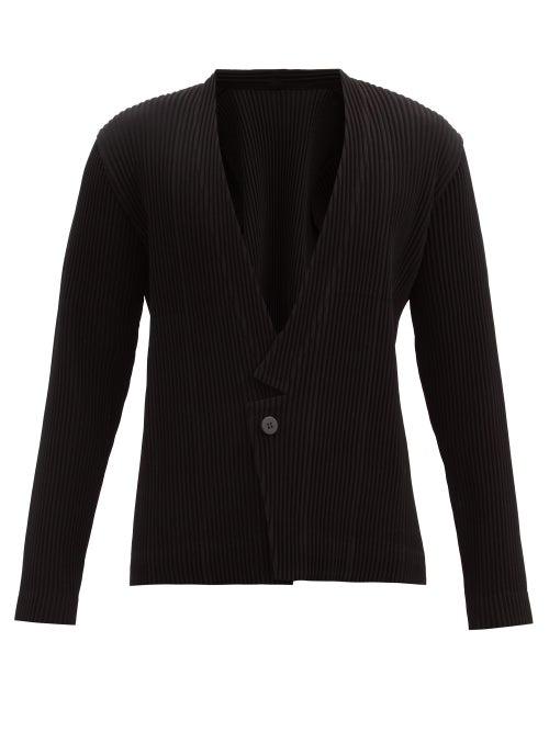 Matchesfashion.com Homme Pliss Issey Miyake - Single-breasted Technical-pleated Jacket - Mens - Black