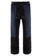 Nicholas Daley - Panelled Cotton-twill And Corduroy Trousers - Mens - Navy