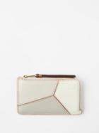 Loewe - Puzzle Zipped Leather Cardholder - Womens - White