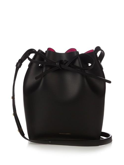 Mansur Gavriel Pink-lined Mini Leather Bucket Bag