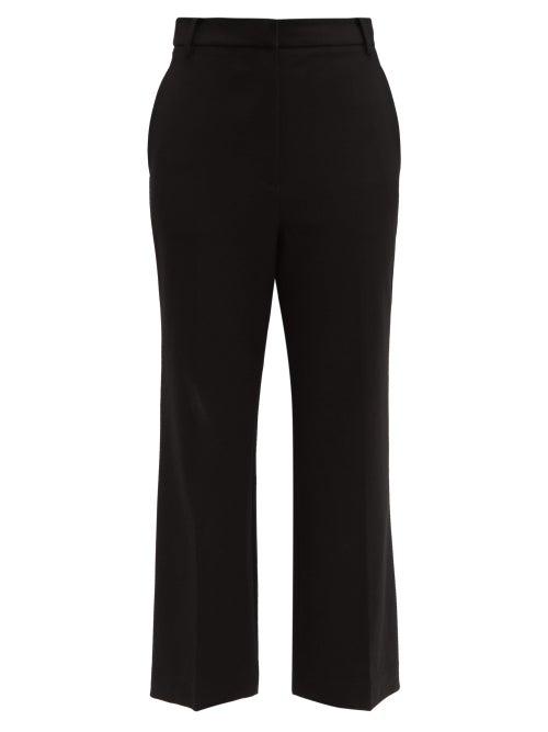 Matchesfashion.com Tibi - Anson Stretch Cropped Bootcut Trousers - Womens - Black