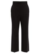 Matchesfashion.com Tibi - Anson Stretch Cropped Bootcut Trousers - Womens - Black