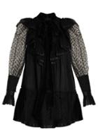 Marc Jacobs Polka-dot Flocked Tulle And Taffeta Dress