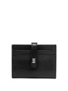 Matchesfashion.com Burberry - Sage Tb-monogram Grained-leather Cardholder - Womens - Black