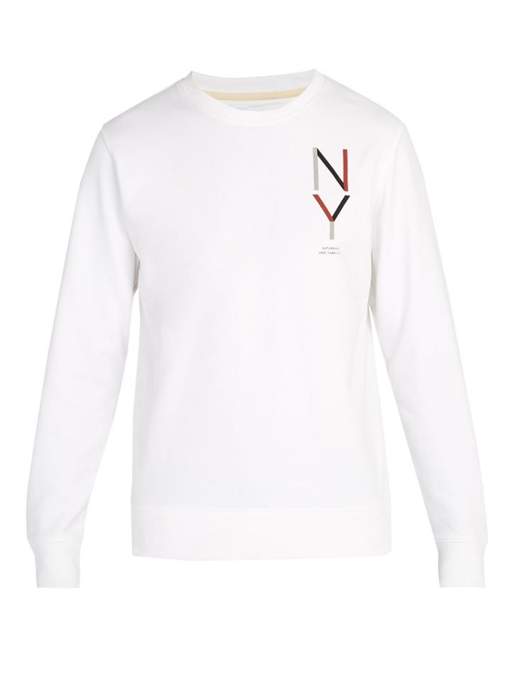 Saturdays Nyc Bowery Crew-neck Cotton Sweatshirt