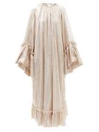 The Vampire's Wife - Susie Spooky Ruffled Wool-blend Lam Gown - Womens - Gold