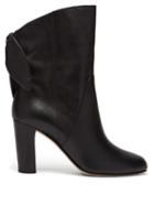 Matchesfashion.com Jimmy Choo - Malene 85 Bow Trimmed Leather Boots - Womens - Black