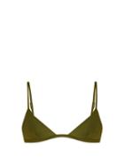 Matchesfashion.com Matteau - The Petite Triangle Bikini Top - Womens - Khaki