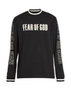 Fear Of God Long-sleeved Logo-print Mesh-jersey T-shirt
