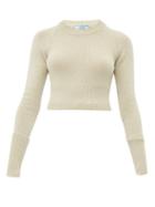 Matchesfashion.com Prada - Cropped Cashmere Sweater - Womens - Beige