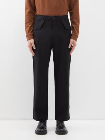 Winnie New York - Flap-pocket Wool Trousers - Mens - Black