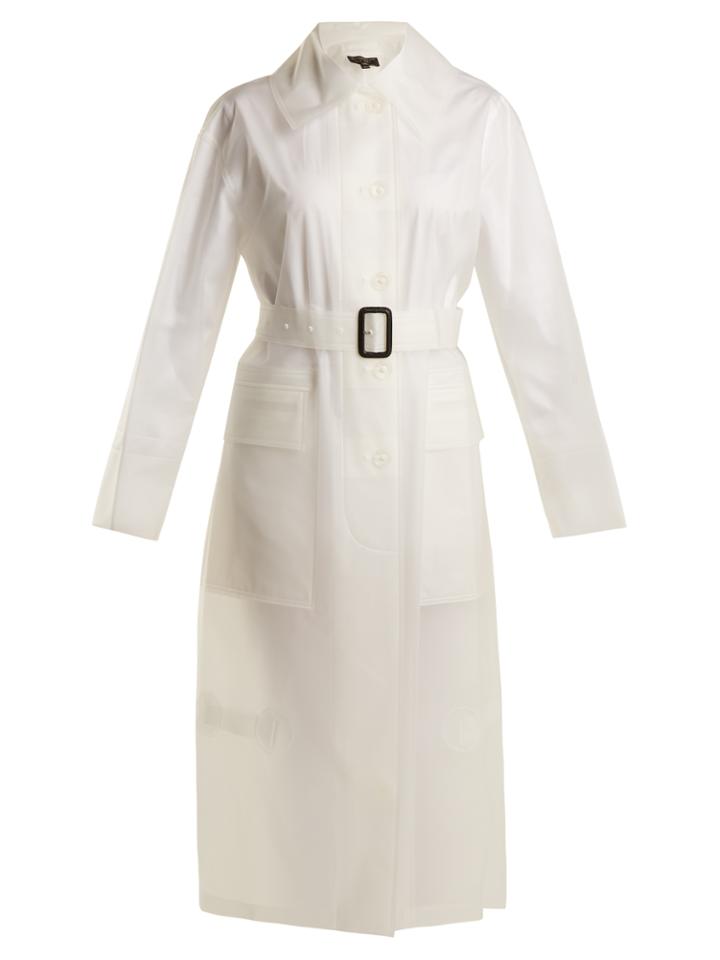 Burberry Point-collar Long-sleeved Frosted Coat