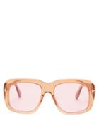 Tom Ford - Bailey Square Acetate Sunglasses - Mens - Light Brown
