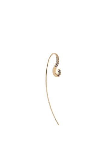 Charlotte Chesnais Fine Jewellery Hook Sapphire, Topaz & Yellow-gold Earring