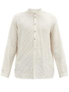 Matchesfashion.com Toogood - The Botanist Stand-collar Cotton-blend Shirt - Mens - White