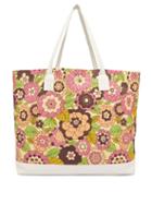 Matchesfashion.com Dodo Bar Or - Litta Floral-print Canvas Tote Bag - Womens - Pink Multi