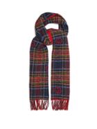 Mens Accessories Gucci - Gg-jacquard Checked Wool-blend Scarf - Mens - Red Multi