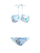 Matchesfashion.com Thorsun - Kate Floral Print Bikini Set - Womens - Blue Multi