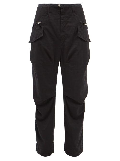 Stone Island Shadow Project - Logo-patch Nylon-poplin Cargo Trousers - Mens - Black