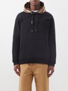 Burberry - Samuel Check-hood Cotton-blend Sweatshirt - Mens - Black