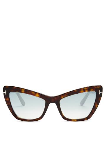 Tom Ford Eyewear Valesca Mirrored Cat-eye Sunglasses