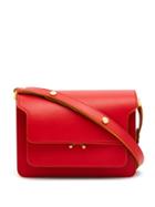 Matchesfashion.com Marni - Trunk Medium Leather Shoulder Bag - Womens - Red Multi