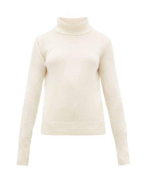 Matchesfashion.com Joseph - Slashed Cuff Cashmere Roll Neck Sweater - Womens - Cream