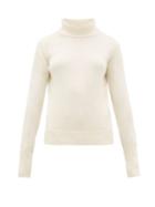 Matchesfashion.com Joseph - Slashed Cuff Cashmere Roll Neck Sweater - Womens - Cream