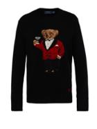 Matchesfashion.com Polo Ralph Lauren - Tuxedo Bear Wool Sweater - Mens - Black