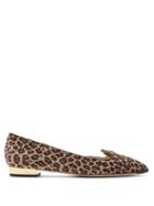 Matchesfashion.com Charlotte Olympia - Kitty D'orsay Leopard Print Flats - Womens - Leopard