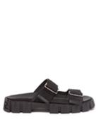 Mens Shoes Fendi - Ff-monogram Tread-sole Sandals - Mens - Black