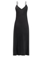 Matchesfashion.com Joseph - Clea V-neck Silk-satin Slip Dress - Womens - Black