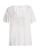 Matchesfashion.com Frances De Lourdes - Frankie V Neck Jersey T Shirt - Womens - White
