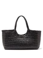 Matchesfashion.com Dragon Diffusion - Nantucket Woven Leather Basket Bag - Womens - Black