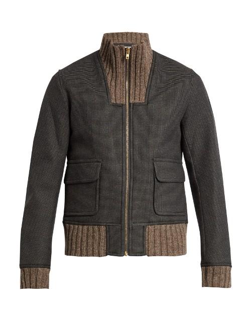 Kolor Hound's-tooth Bomber Jacket