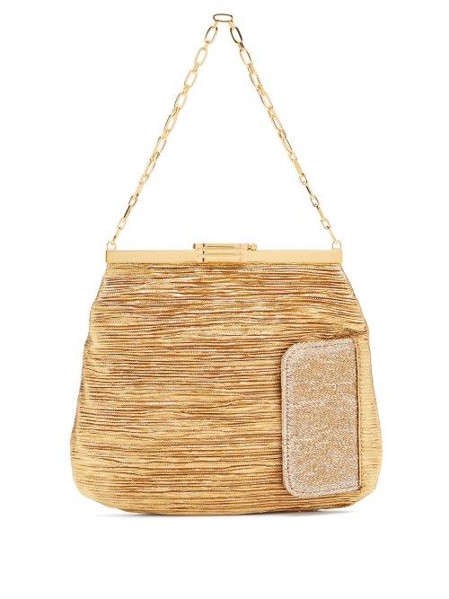 Matchesfashion.com Bienen-davis - 4am Brocade Clutch - Womens - Gold