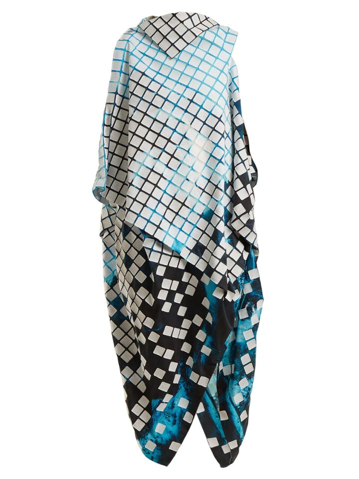 Issey Miyake Spectrum Asymmetric Draped Dress