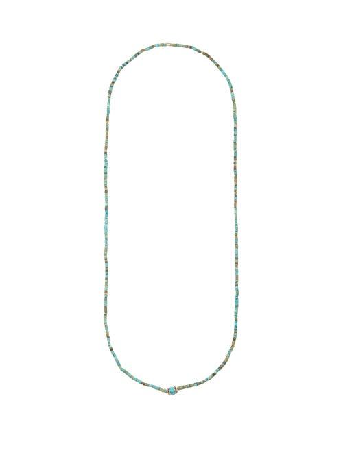 Luis Morais - Turquoise & 14kt Gold Beaded Necklace - Mens - Blue Multi