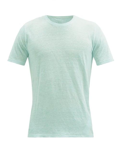 Matchesfashion.com 120% Lino - Linen-jersey T-shirt - Mens - Green