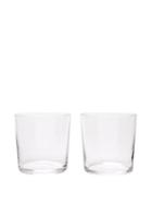 Unisex Homeware Richard Brendon - Set Of Two Crystal Tumbler Glasses - Clear