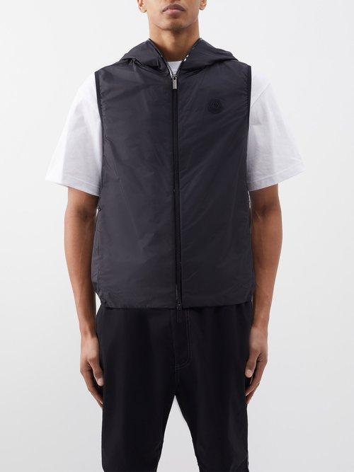 Moncler - Pakito Zipped Hooded Gilet - Mens - Black