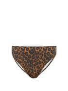 Matchesfashion.com Fisch - Public Leopard-print High-rise Bikini Briefs - Womens - Leopard